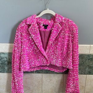 Nasty gal sequin cropped blazer